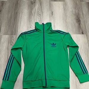 Adidas Green Zip Up Sweater
